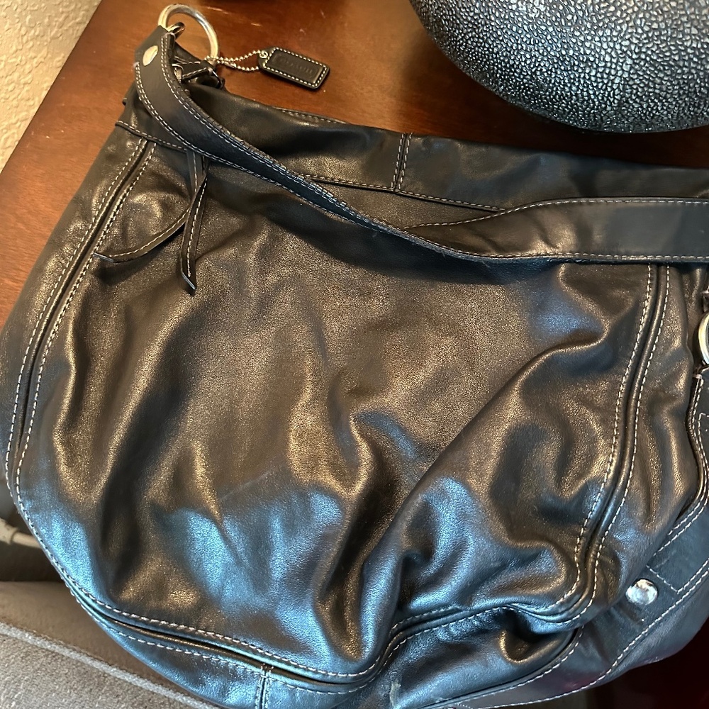 Black Leather Coach Purse